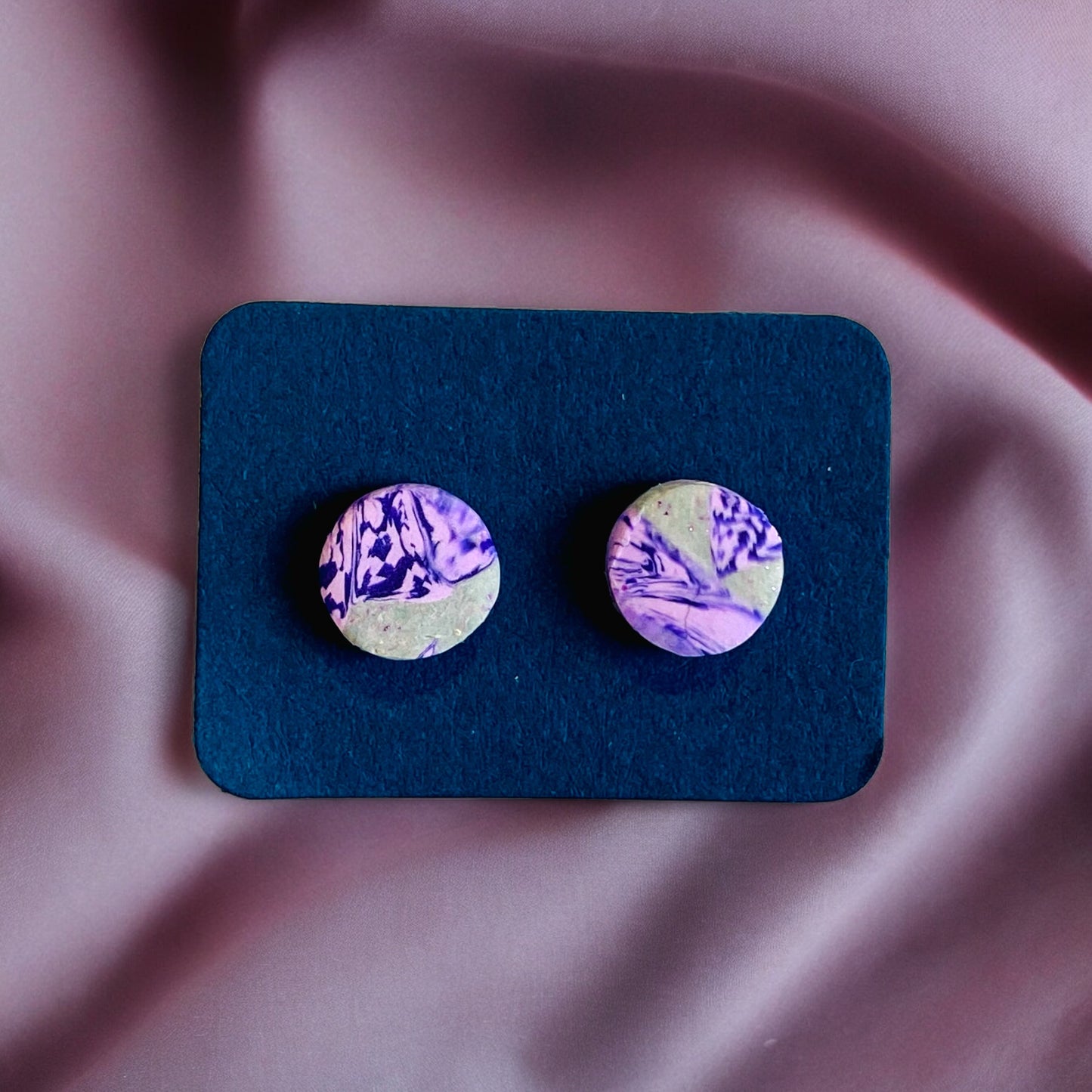 Be True - Purple & Grey Stud Earrings