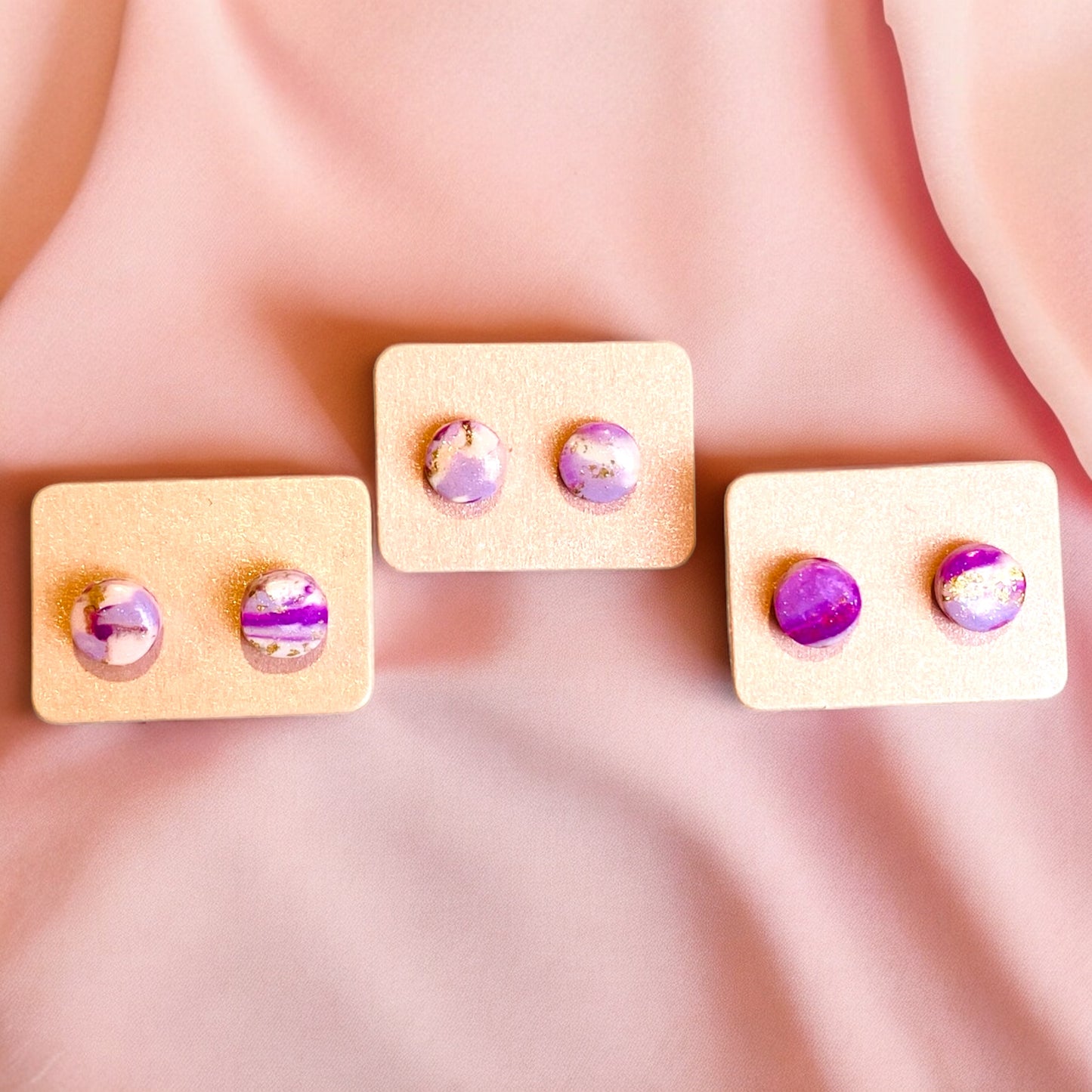 Choose Joy - Pink Stud Earrings