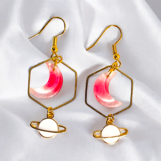 Pink Moon Earrings