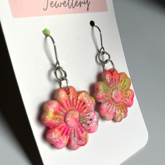 Colour-burst Flower Earrings