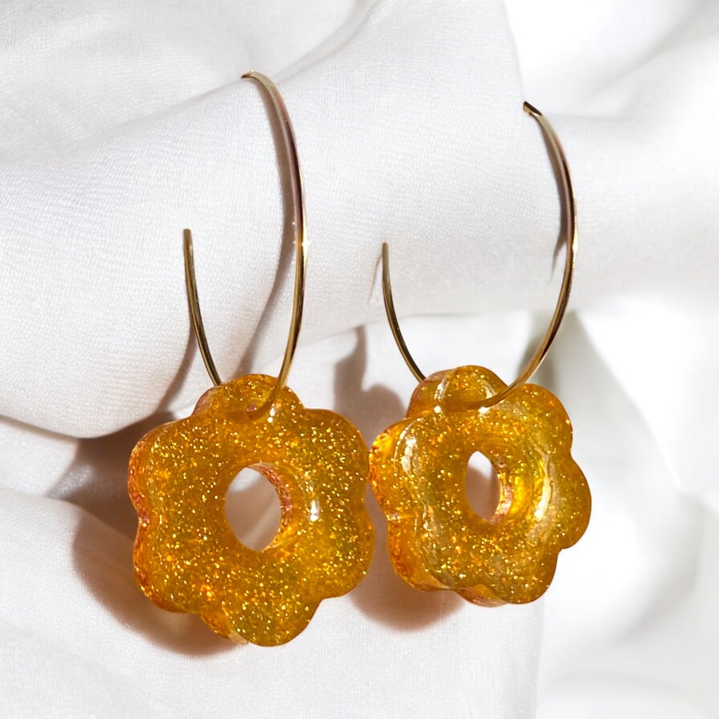 Daisy Hoop Earrings