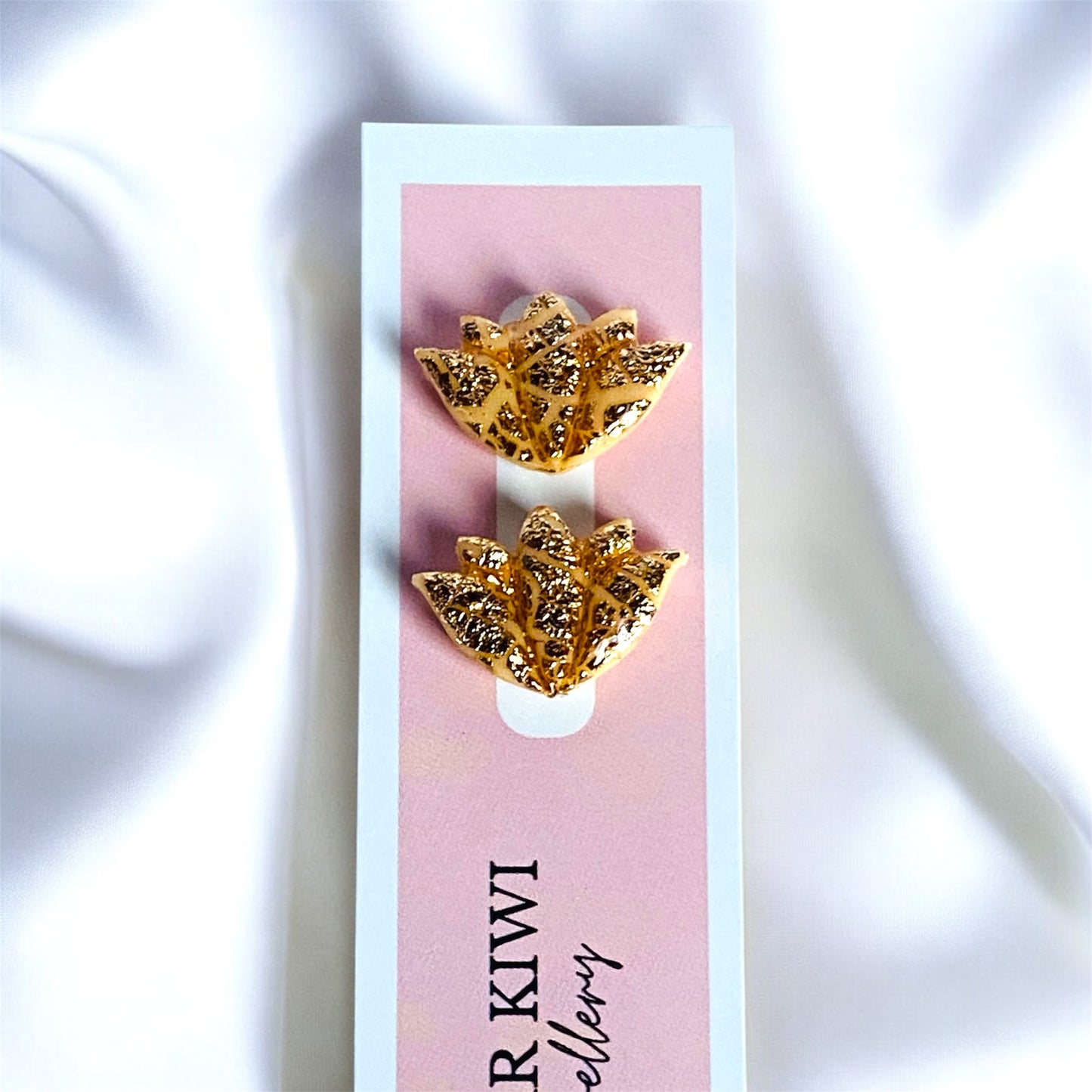 Golden Bloom Lotus Studs