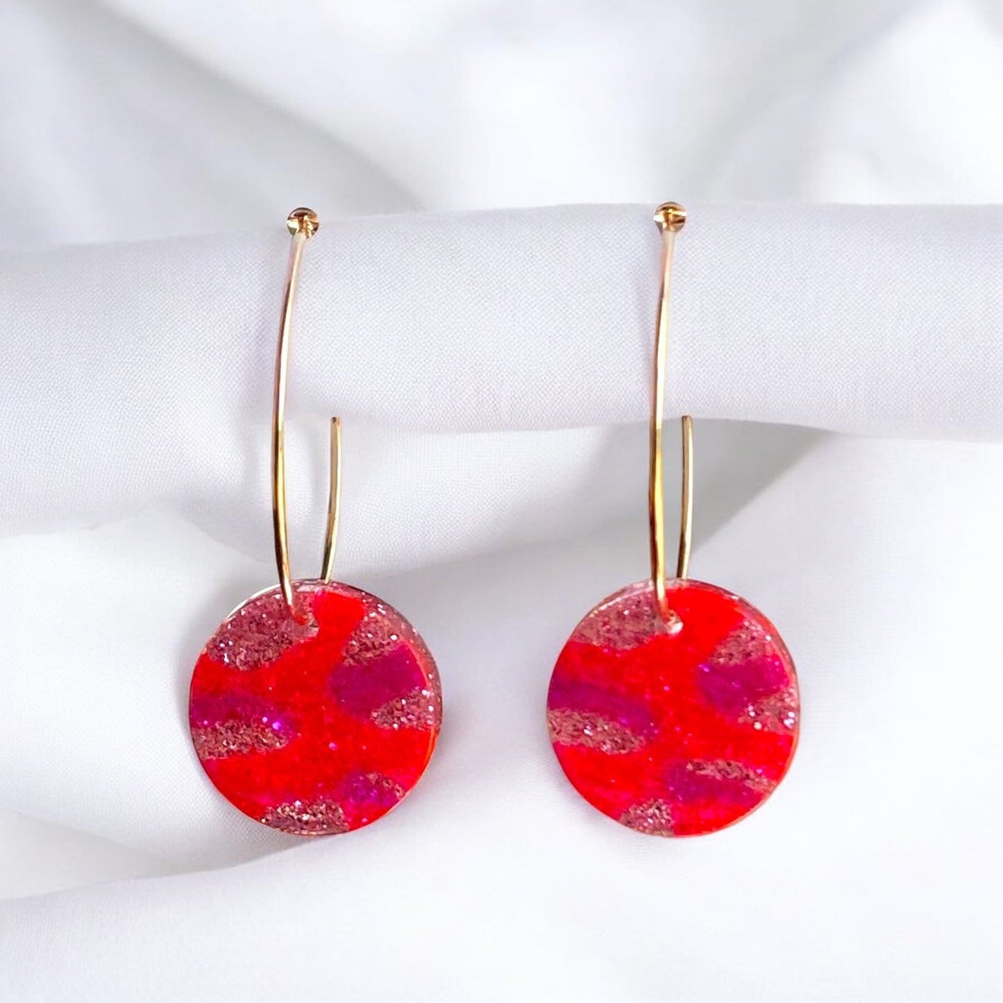 Sunset Circle Hoop Earrings