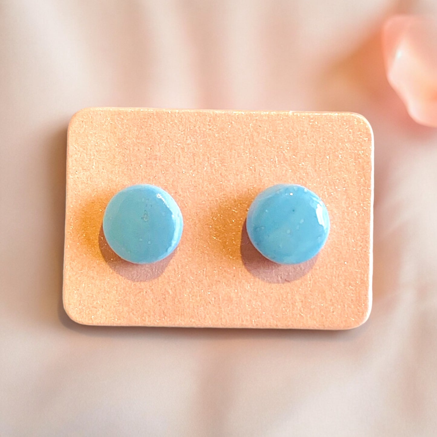 Find Peace - Sky Blue Stud Earrings