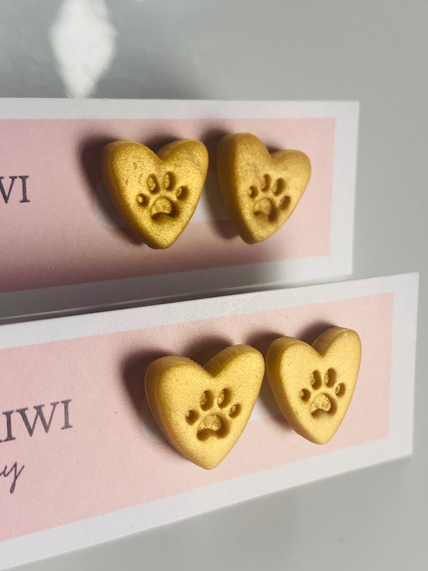 Pawfect Love Heart Studs