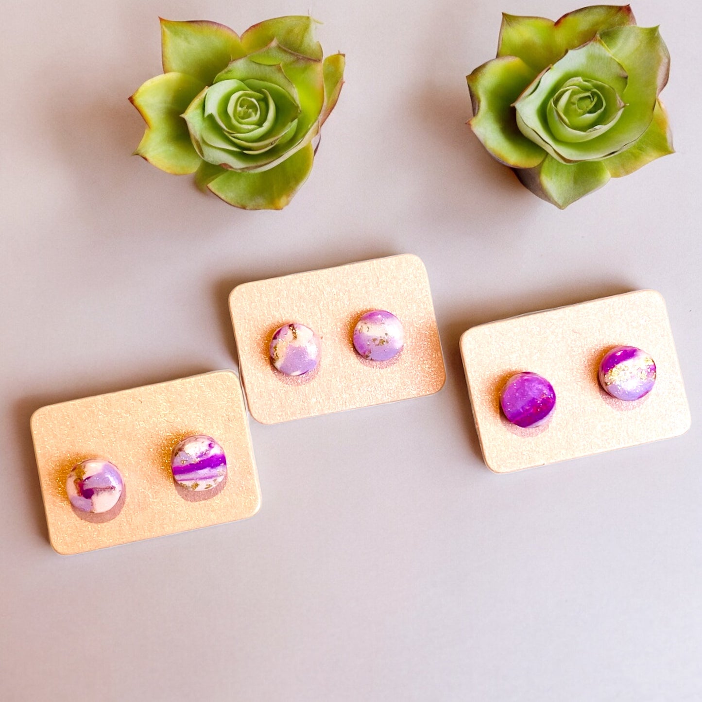 Choose Joy - Pink Stud Earrings