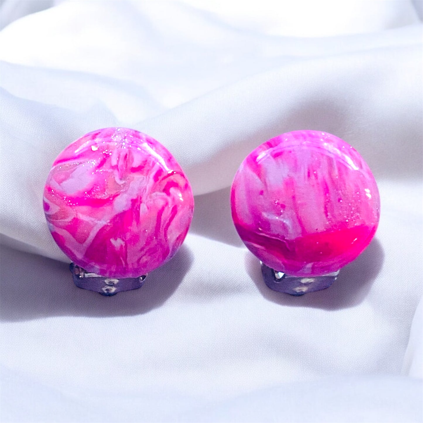 Blushing Blooms Clip On Earrings
