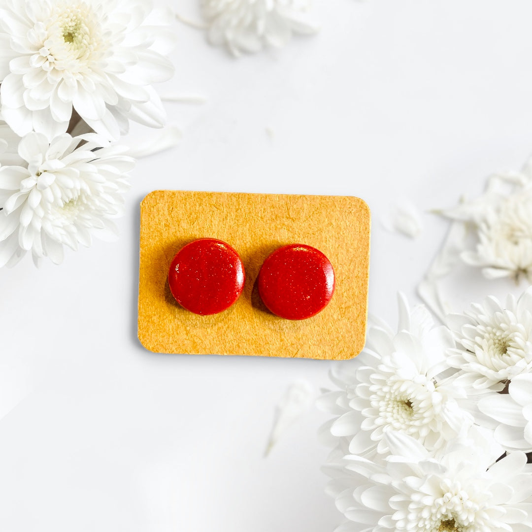 Be Bold - Maroon Stud Earrings