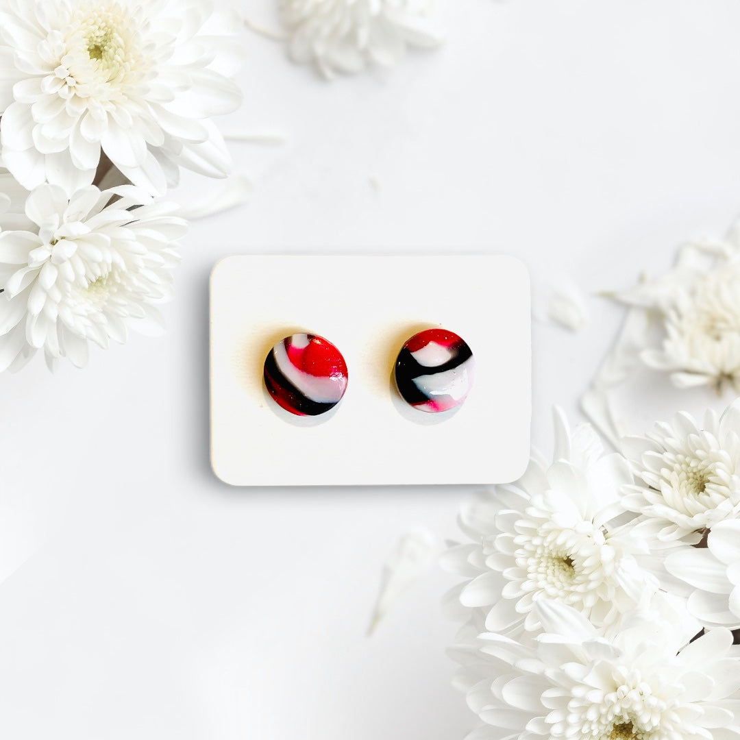 Be Powerful - Black Mix Stud Earrings