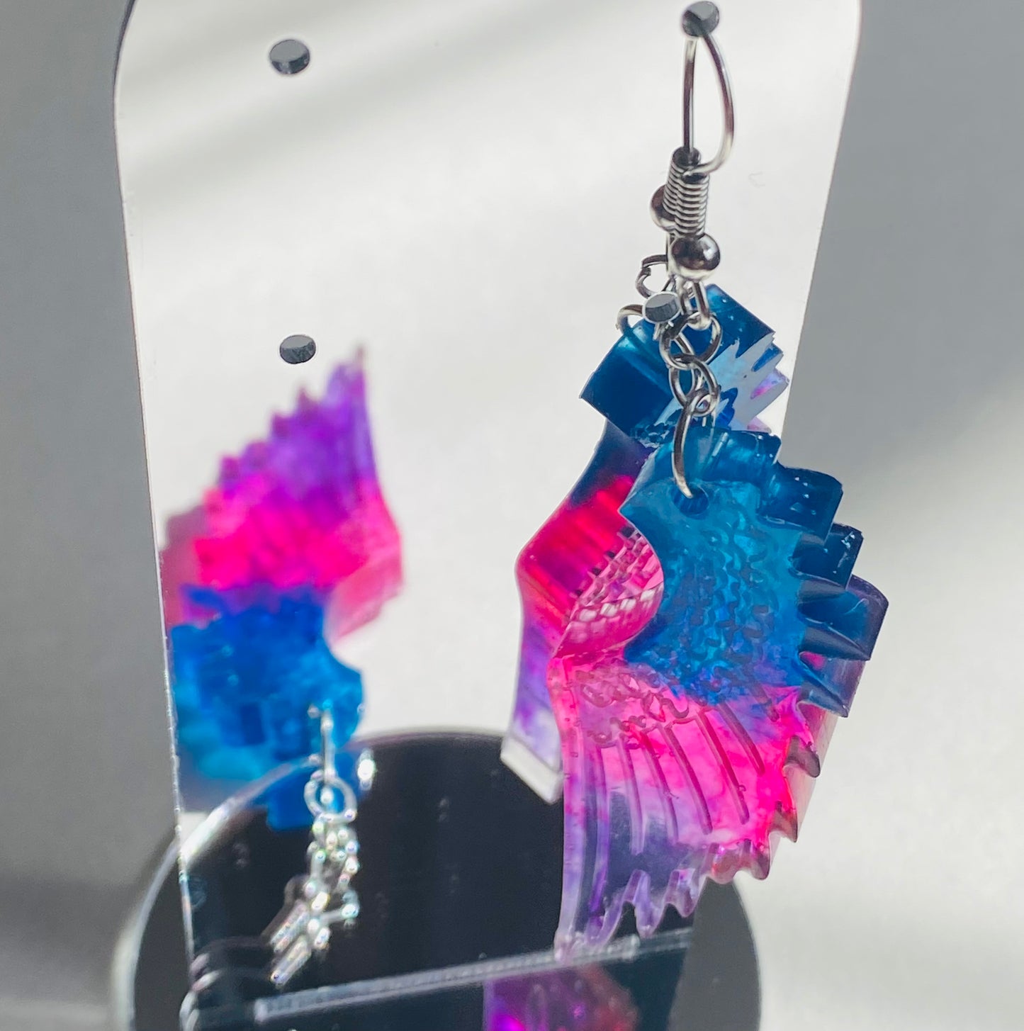 Cosmic Angel Wing Resin Earrings